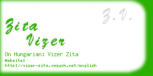 zita vizer business card